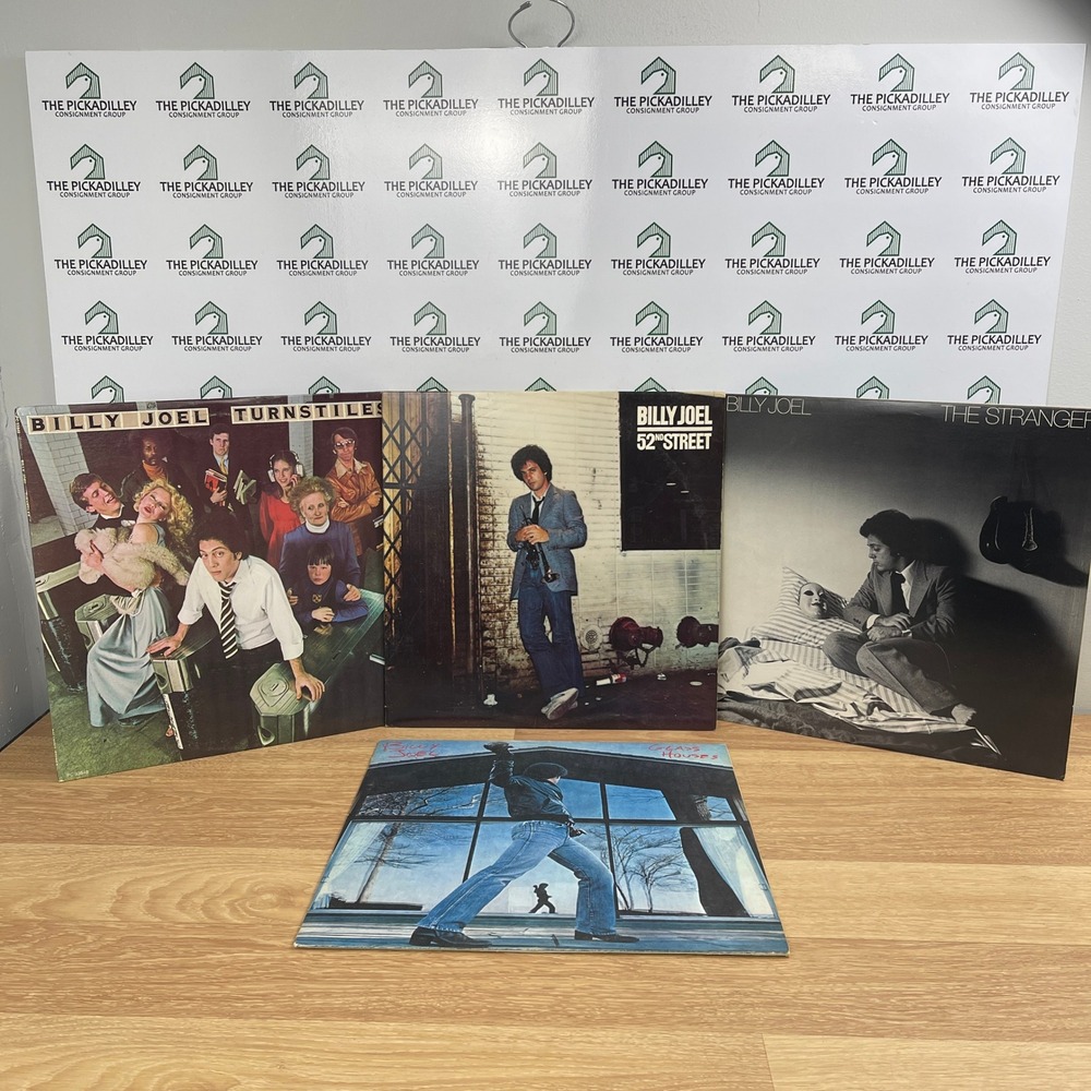Billy Joel Vinyl Record Lot 4 LPs Turnstiles Stranger 52nd Street Glass Houses